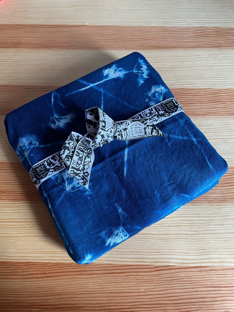 Reusable Fabric Gift Wrap Sheet - Wild Garlic