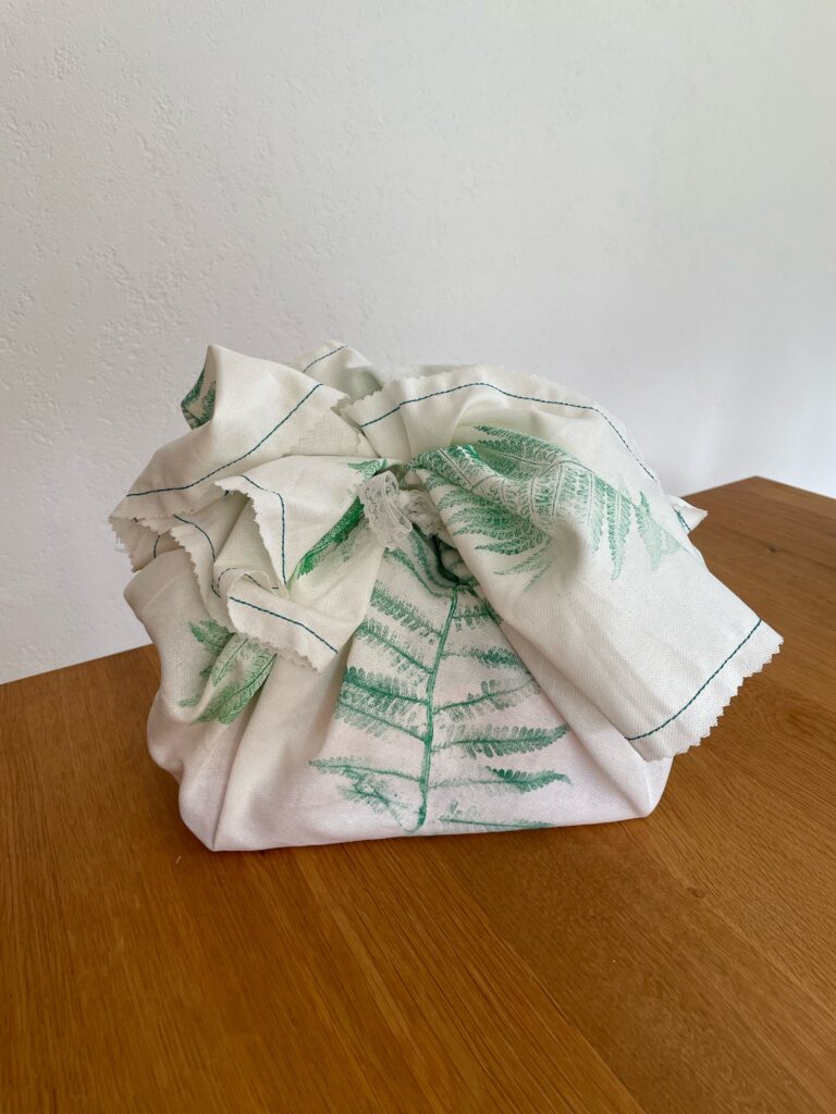 Reusable Fabric Gift Wrap Sheet - Fern